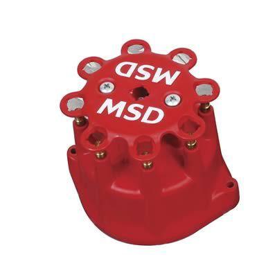 Msd ignition distributor cap pro-billet marine red ford v8 each