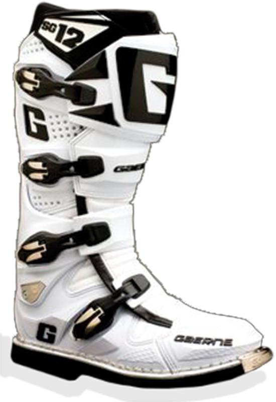Gaerne sg-12 motocross boots white 7 2160-004-007