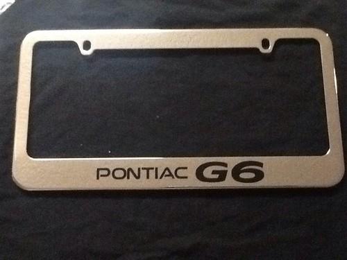 New mirrored metal pontiac g6 license plate frame