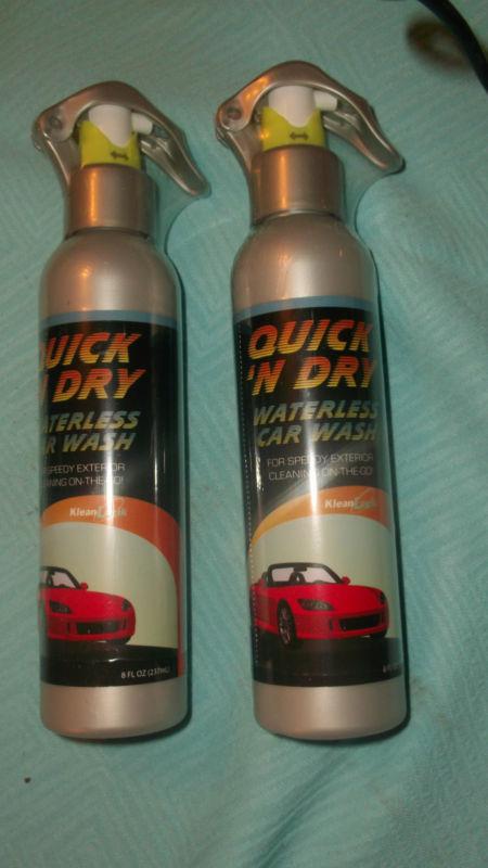 Quick "n dry waterless car wash klean logik lot 2 cans concept laboratories 8 oz