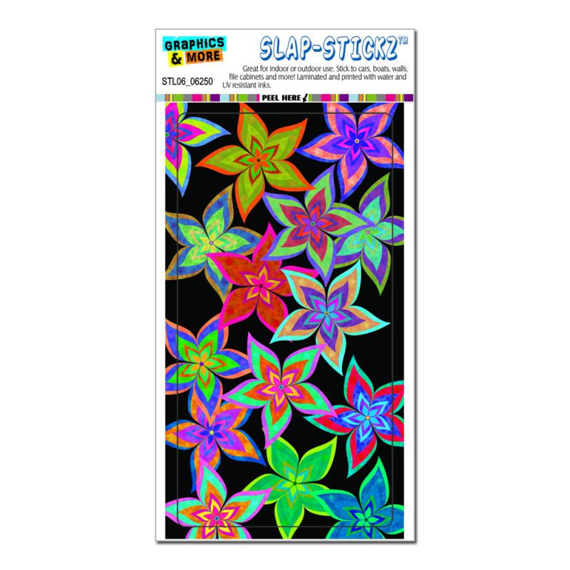 Pinwheel flowers black - slap-stickz™ car window locker bumper sticker