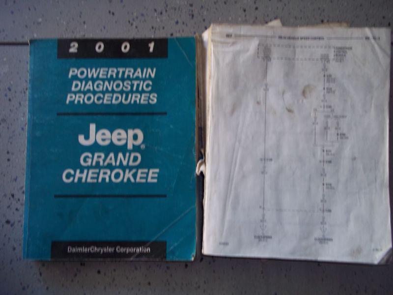 2001 jeep grand cherokee service and powertrain diagnostic procedures manuals 