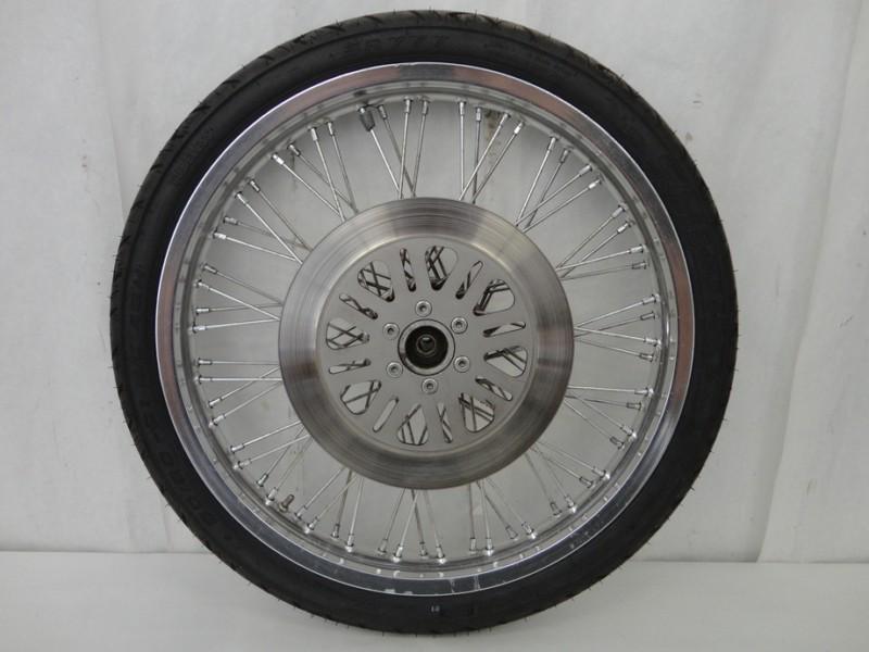 1988-2010 suzuki vs800 intruder front wheel, rim, tire, brake rotor, & axle 3153