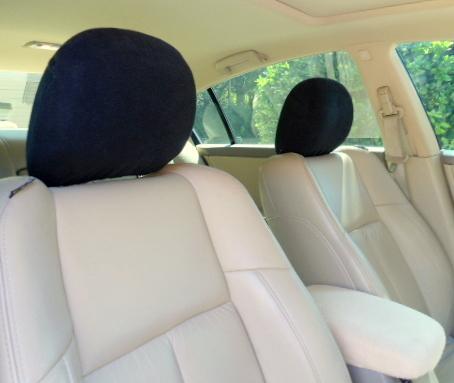 Headrest covers for bucket seats -price is for a pair of  (2) black covers
