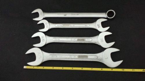 Snap on and s-k tools lot of 4 wrenches usa - grind marks