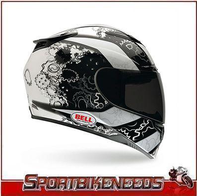 Bell rs-1 gearhead black/white helmet size xxl 2x-large full face street helmet