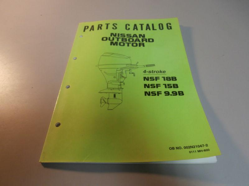 Nissan marine nsf18b nsf15b nsf9.9b outboard motor parts catalog manual