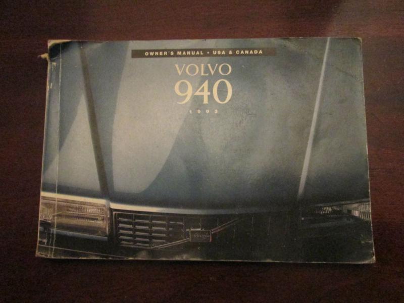 1993 volvo 940 owner's manual usa & canada