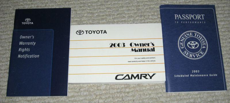 2003 toyota camry owner's manual 
