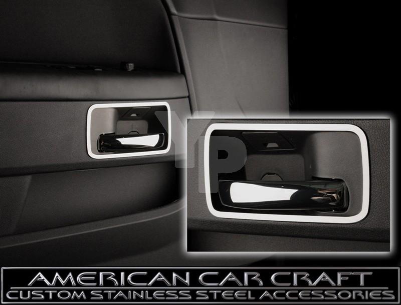 2008-2013 challenger brushed stainless lh & rh door handle trim ring bezel