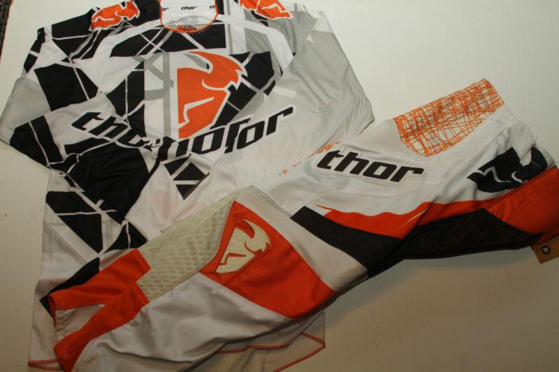 Thor motocross supercross racing jersey s pants 28 29 combo adult ktm orange 85