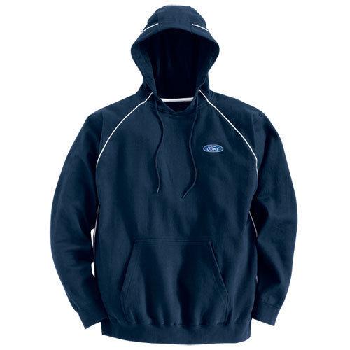 Brand new men's ford size medium navy blue pullover sweatshirt hoodie w pockets!