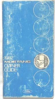 1982 ford mustang   owners manual original