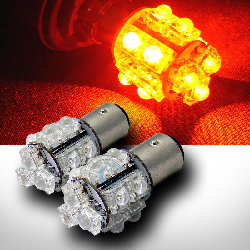 2pc amber o 1157 bay15d 13x super flux led stop/brake tail light bulbs 2396 2397