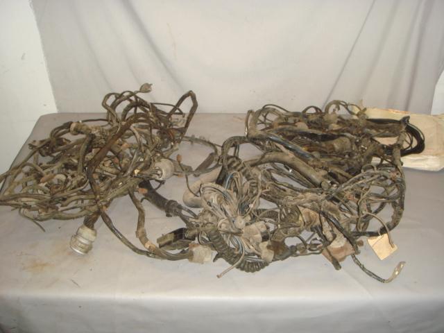 Large lot vintage assorted jeep cables harness wires microphone etc