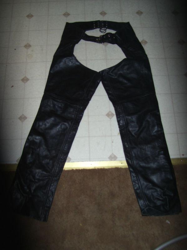 Leather gallery chaps size m very nice nwot