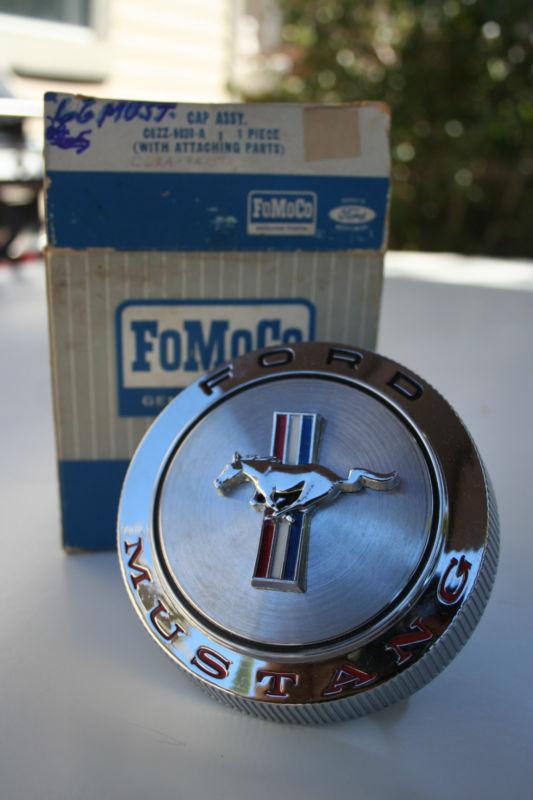 Nos 1966 ford mustang gas cap fuel ornament trim emblem