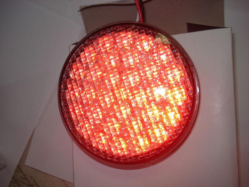 2 - 4" led truck/trailer lights, red 33 led, new, 3 wire, quantity of 2 lights