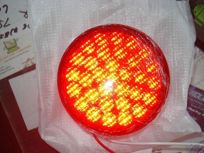 2 - 4" led truck/trailer lights, red, 32 led, new, 2 wire, quantity of 2 lights