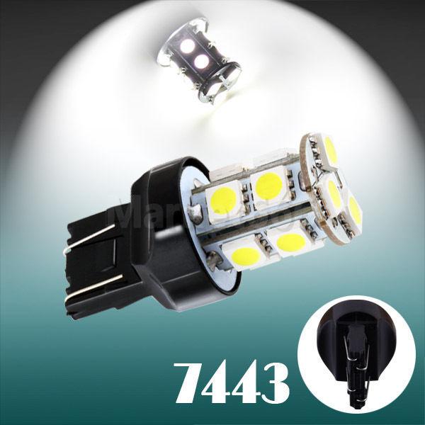 7443 7440 13 smd 5050 pure white stop tail brake signal led car light bulb