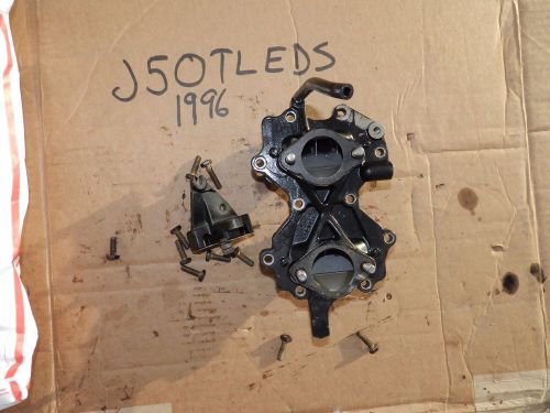 1996 johnson 50hp j50tleds carb flange intake manifold reed valve evinrude 48 40