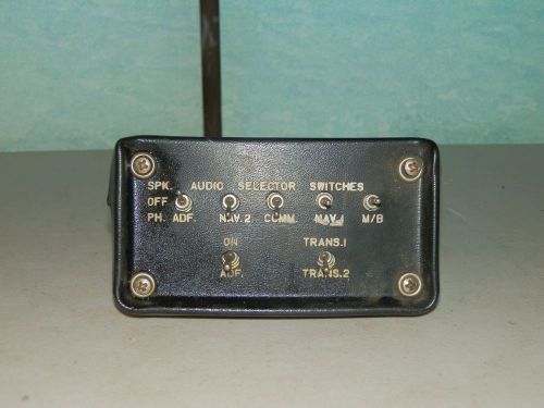 Vintage aircraft audio selector panel