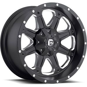 18x9 black fuel boost d534 5x5.5 &amp; 5x150 +1 wheels 265/65/18 tires