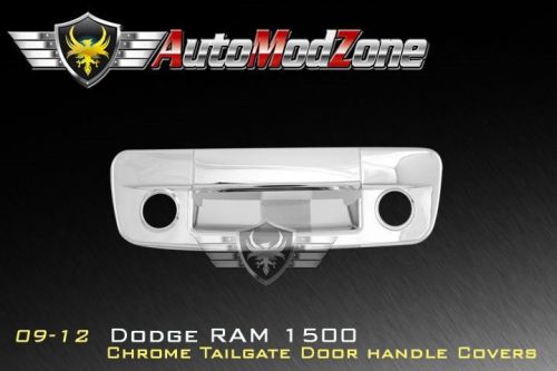 09-16 dodge ram chrome tailgate door handle cover w/ camera hole&amp; keyhole