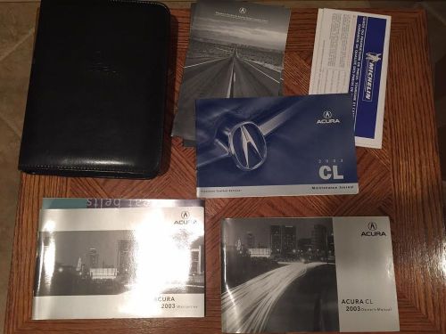 2003 acura cl owners manual set 03 guide with case
