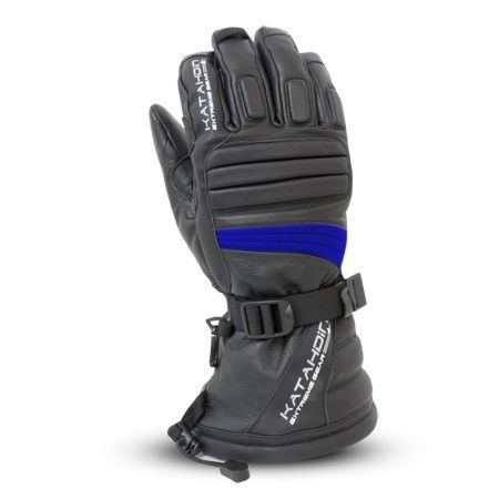 Katahdin torque mens leather snowmobile gloves blue