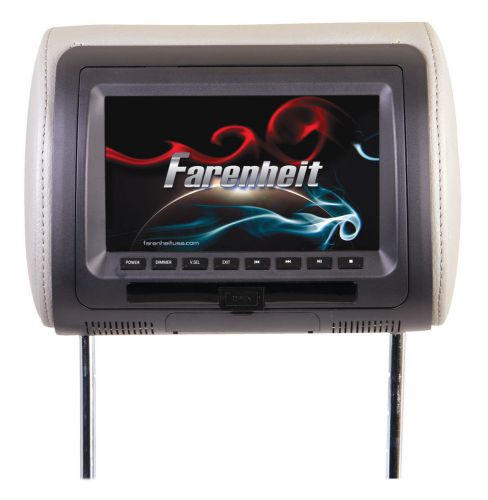 Farenheit hrd-71cc 7 inch lcd universal replacement headrest with dvd player