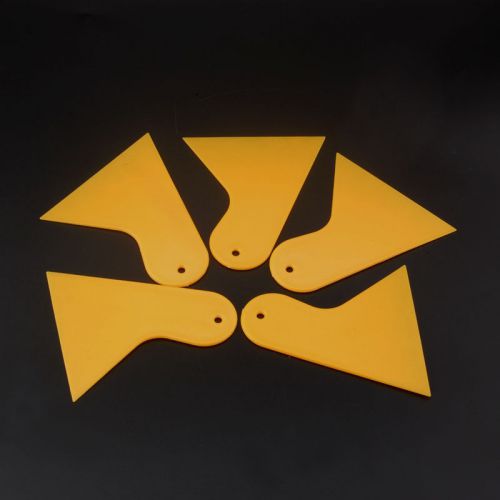 5x yellow headlight window tint vinyl film wrap sheet scraper squeegee tool kit