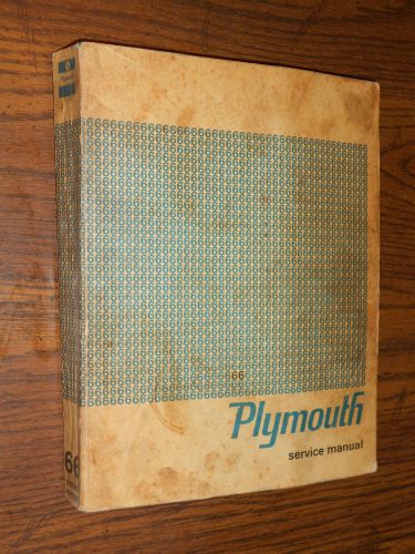 1966 plymouth shop manual / shop book / nice original!!
