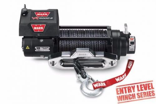 Warn 87835 standard duty vr8000 truck winch with synthetic rope