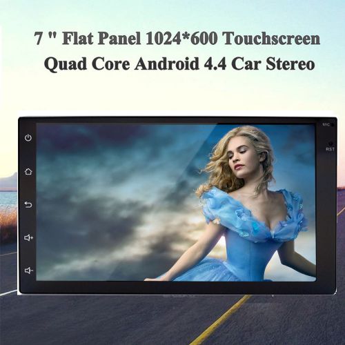 7&#034; quad-core android 4.4 car player radio stereo gps wifi 1024*600 no dvd tablet