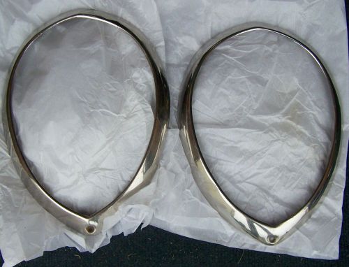 1937 1938 ford and 1939 ford standard used pair of head light rings. nice.