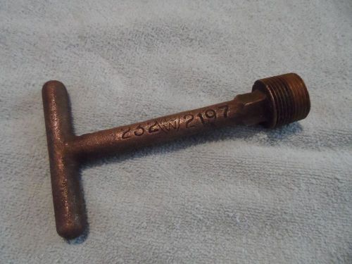 Vintage original chris craft garwood wood boat drain plug brass t handle wow