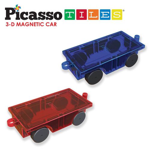 Picassotiles 2 piece car truck set w/ extra long bed &amp; re-enforced latch magn...
