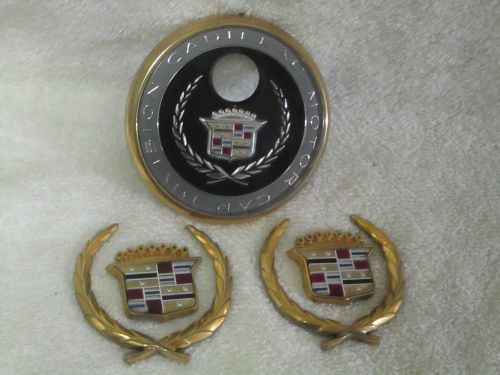 95 96 97 98 99 cadillac eldorado deville seville gold roof &amp; trunk emblems oem