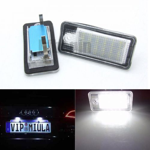 2x white error free canbus led number license plate light for audi a3a4 a8 a6 q7