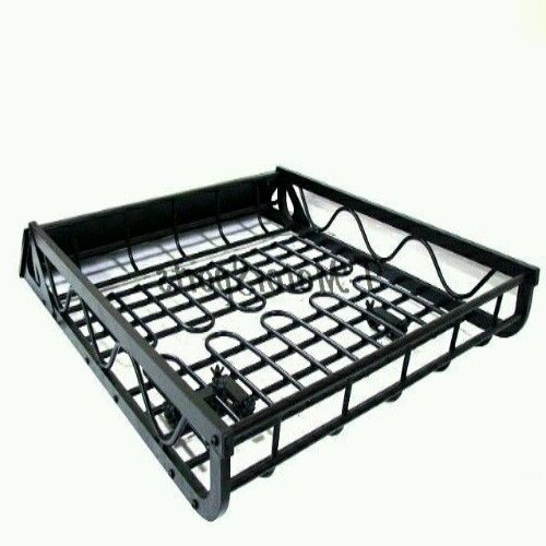 Black aluminum roof car basket universal cargo carrier rack top luggage suv van