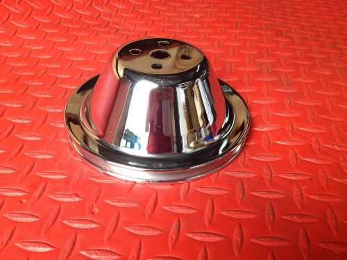 Water pump pulley small block chevy 1 groove swp chrome plated steelsb sbc 9600