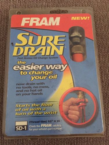 Fram sd-1 sure drain quick change oil change system. brand new in package kit