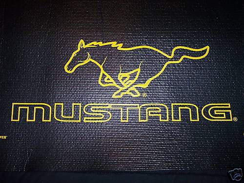 1999 2000 2001 2003 2004 mustang pony logo coupe trunk liner yellow
