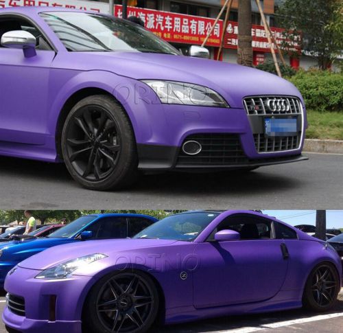 98ft x 5ft matte purple vinyl film for entire car wrap vehicle sticker air free
