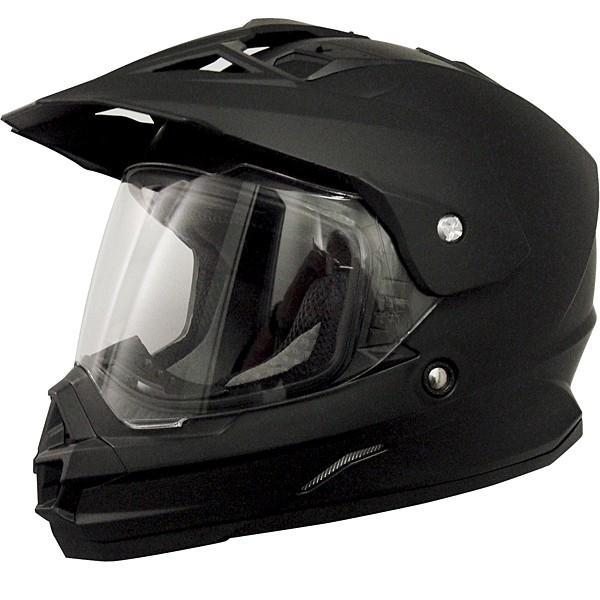 Afx fx-39 dual sport helmet solid flat black 