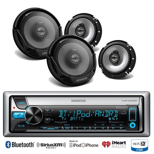 Kenwood ipod cd usb bluetooth receiver, 4 kenwood 6.5&#034; coaxial car speaker set