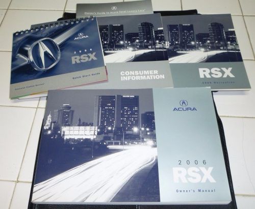 2006 acura rsx owners manual set 06 guide w/case