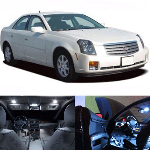 Led white lights interior package kit for cadillac cts 2003-2007 (8pcs)
