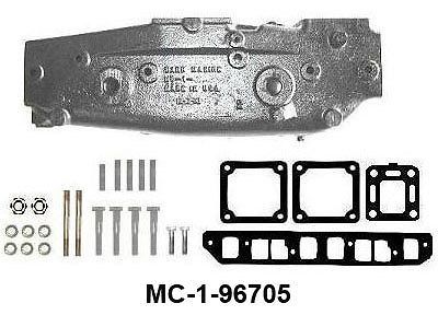 Mercruiser 2.5l, 3.0l exhaust manifold, rochester carb applications - mc-1-96705